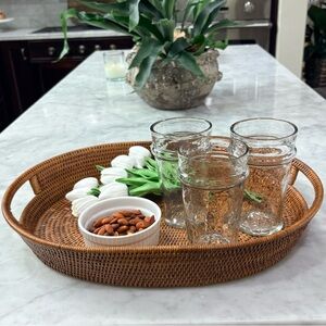 Willams Sonoma Hapao Oval Tray in Tea Stain 
18 x 14 NWT